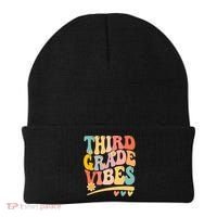 Third Grade Vibes For Girl Boy 3rd Grade Teacher Beanie thumb 0