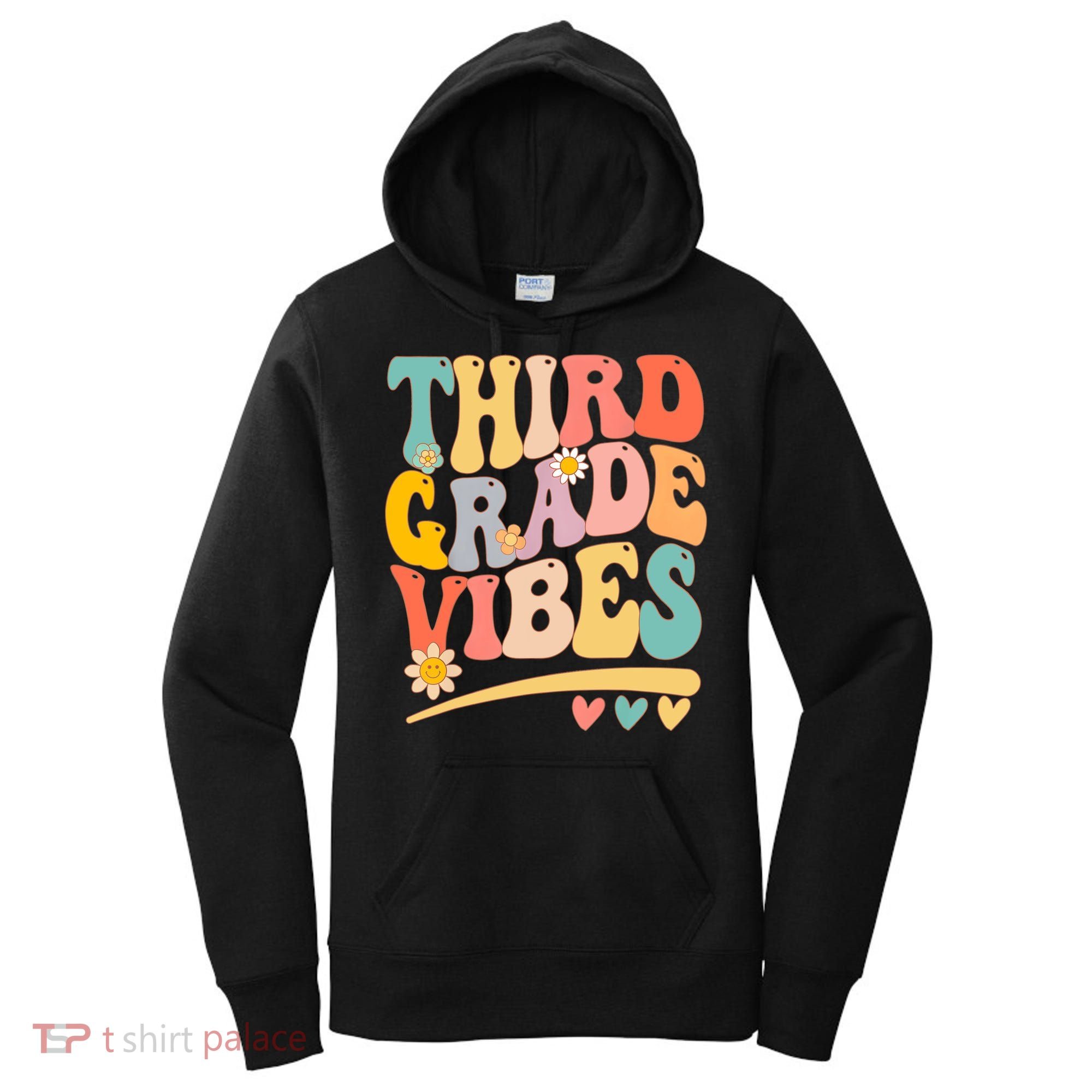 Third Grade Vibes For Girl Boy 3rd Grade Teacher Women's Hoodie
