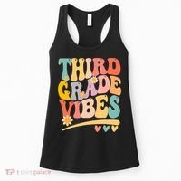 Third Grade Vibes For Girl Boy 3rd Grade Teacher Women's Tank Top thumb 0