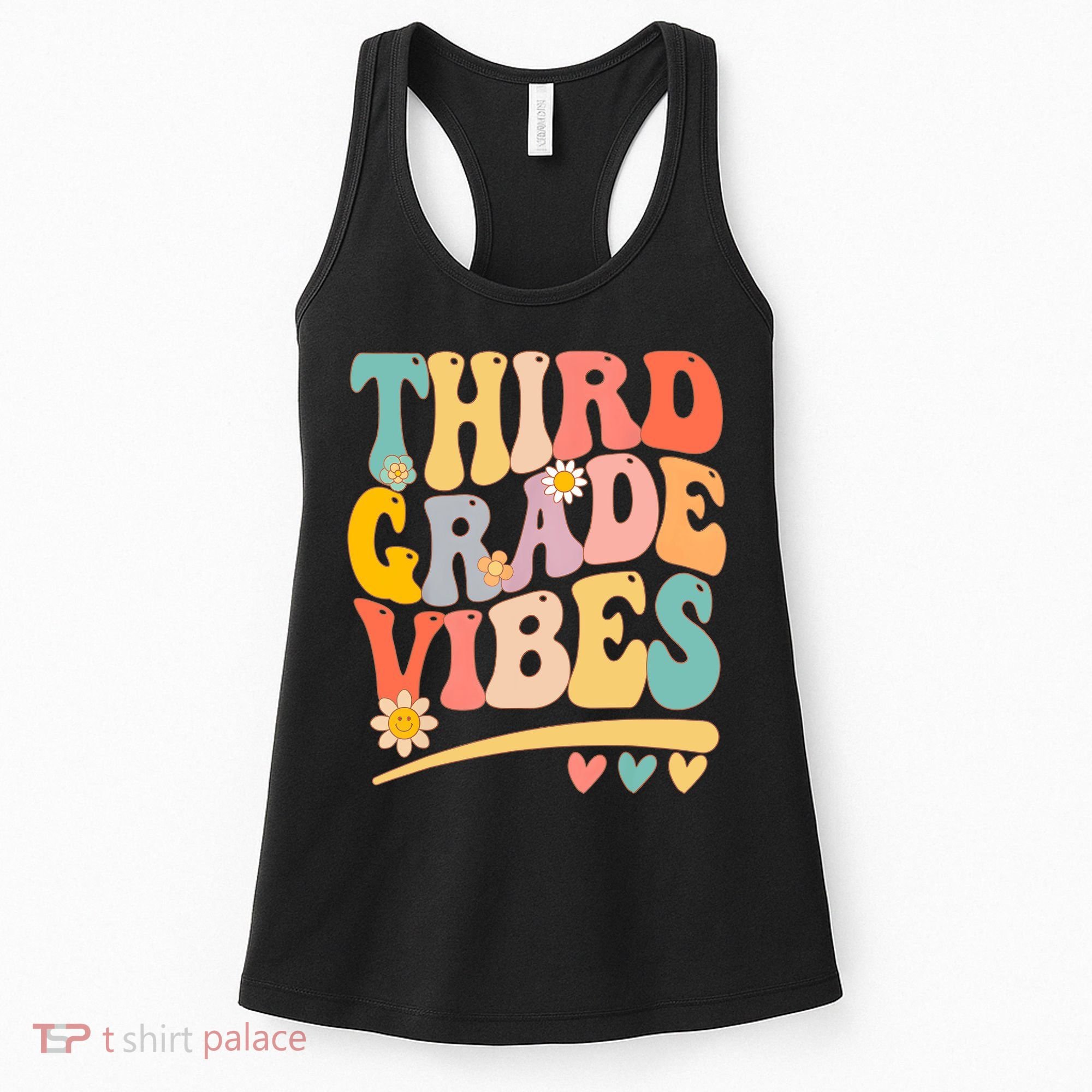 Third Grade Vibes For Girl Boy 3rd Grade Teacher Women's Tank Top