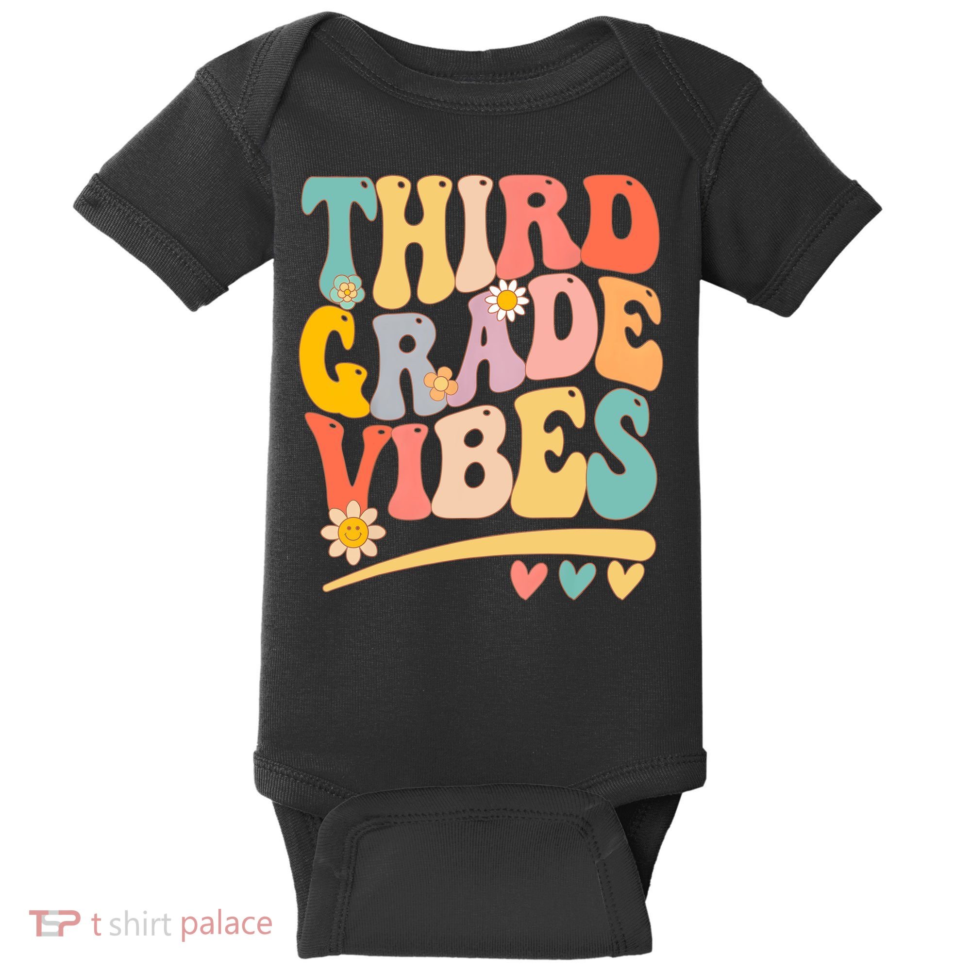 Third Grade Vibes For Girl Boy 3rd Grade Teacher Baby Bodysuit