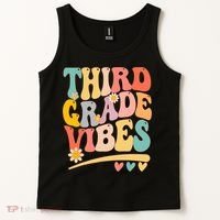 Third Grade Vibes For Girl Boy 3rd Grade Teacher Tank Top thumb 2