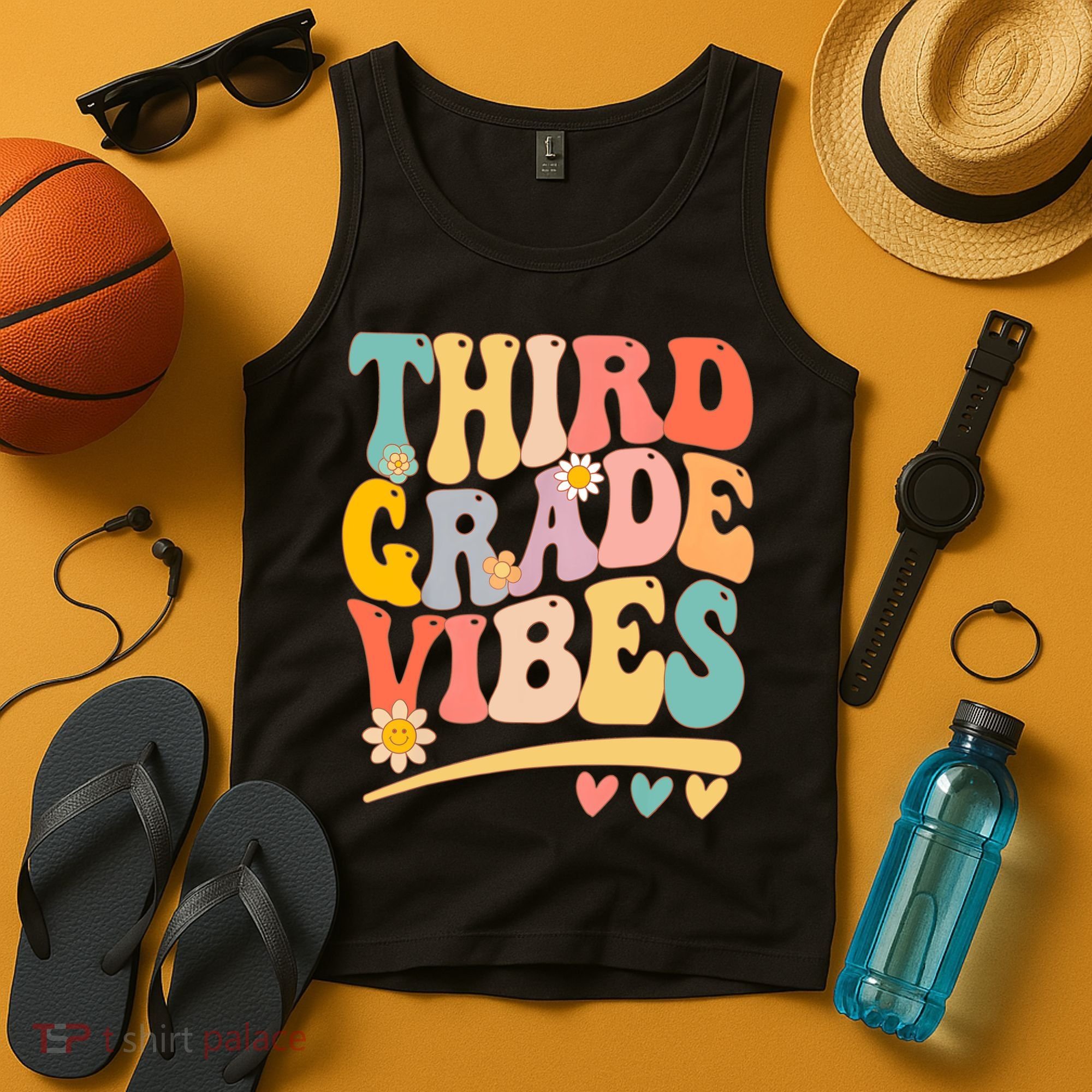 Third Grade Vibes For Girl Boy 3rd Grade Teacher Tank Top