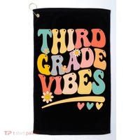 Third Grade Vibes For Girl Boy 3rd Grade Teacher Golf Towel thumb 0