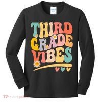 Third Grade Vibes For Girl Boy 3rd Grade Teacher Kids Long Sleeve Shirt thumb 0
