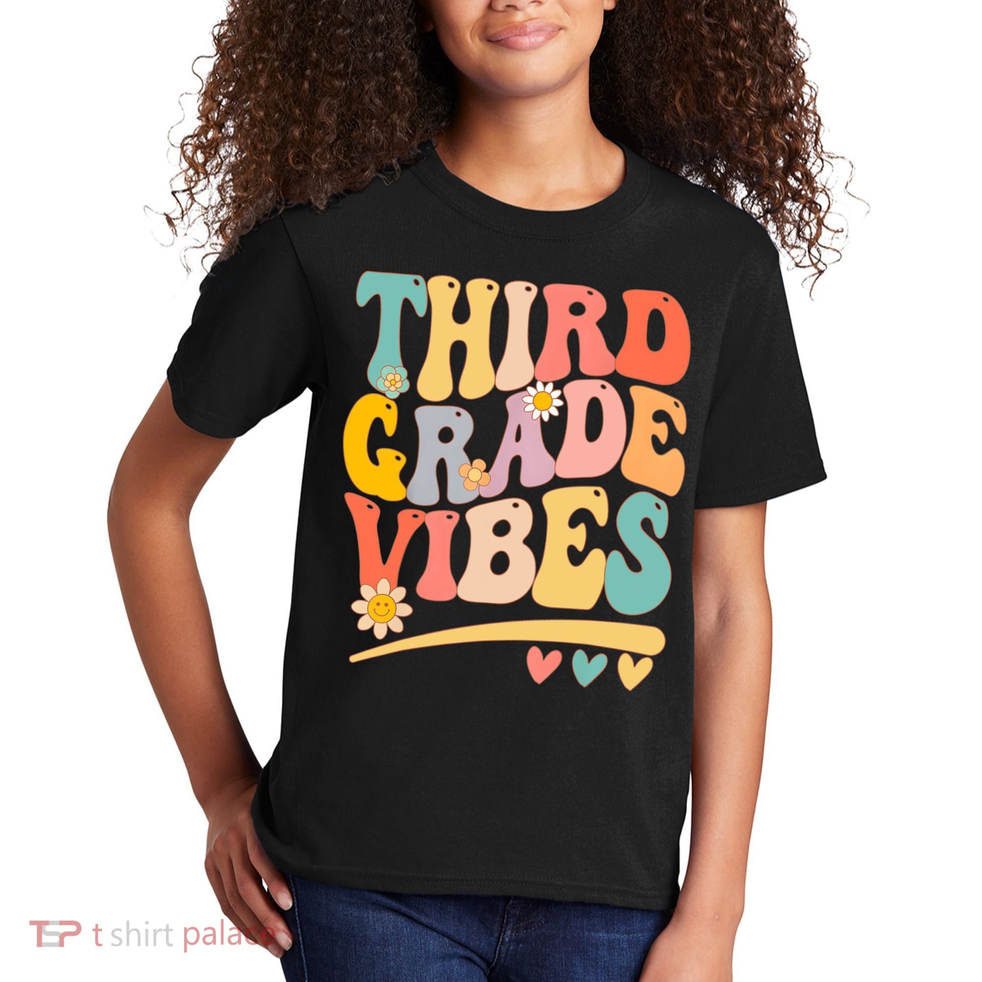 Third Grade Vibes For Girl Boy 3rd Grade Teacher Kids T-Shirt