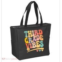 Third Grade Vibes For Girl Boy 3rd Grade Teacher Tote Bag thumb 2