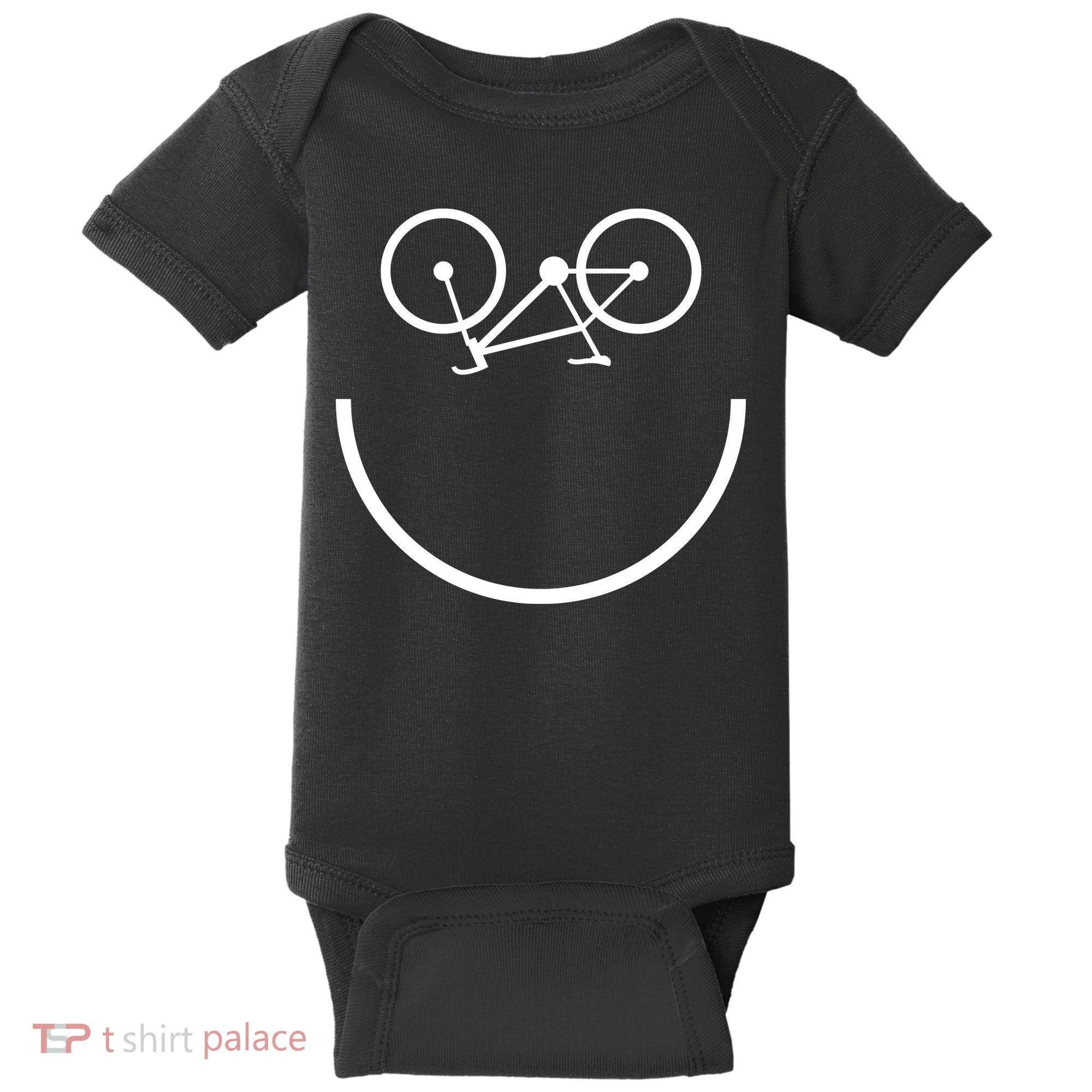 Smiling Bicycle Baby Bodysuit