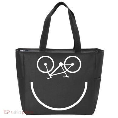 Smiling Bicycle Tote Bag
