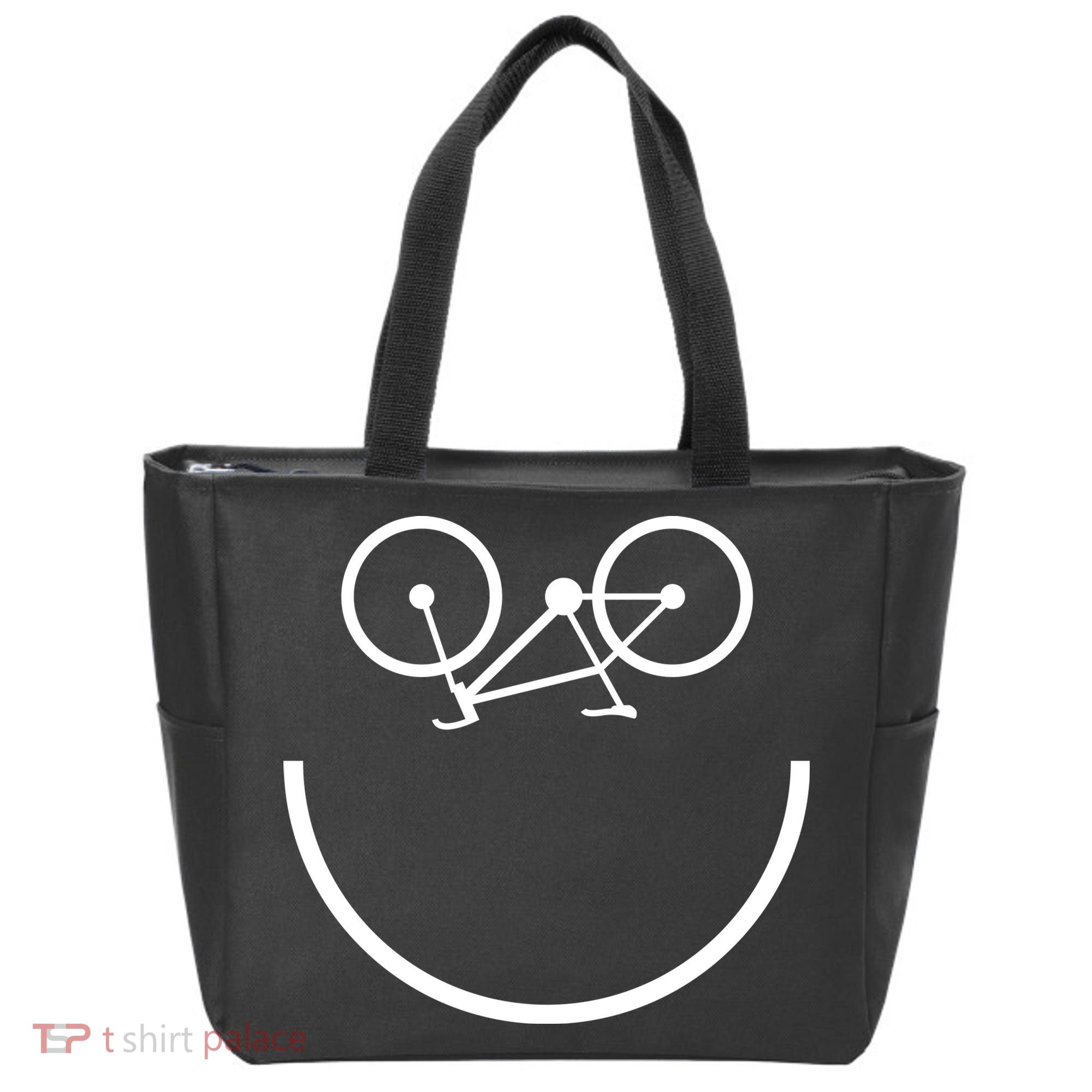 Smiling Bicycle Tote Bag