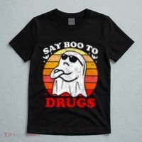 Say Boo To Drugs Funny Halloween Red Ribbon Week Awareness T-Shirt thumb 5