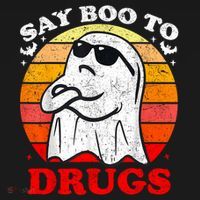 Say Boo To Drugs Funny Halloween Red Ribbon Week Awareness Women's Hoodie thumb 2