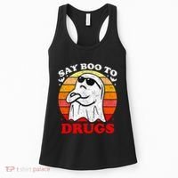 Say Boo To Drugs Funny Halloween Red Ribbon Week Awareness Women's Tank Top thumb 0