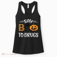 Say Boo To Drugs Funny Halloween Red Ribbon Week Awareness Women's Tank Top thumb 0
