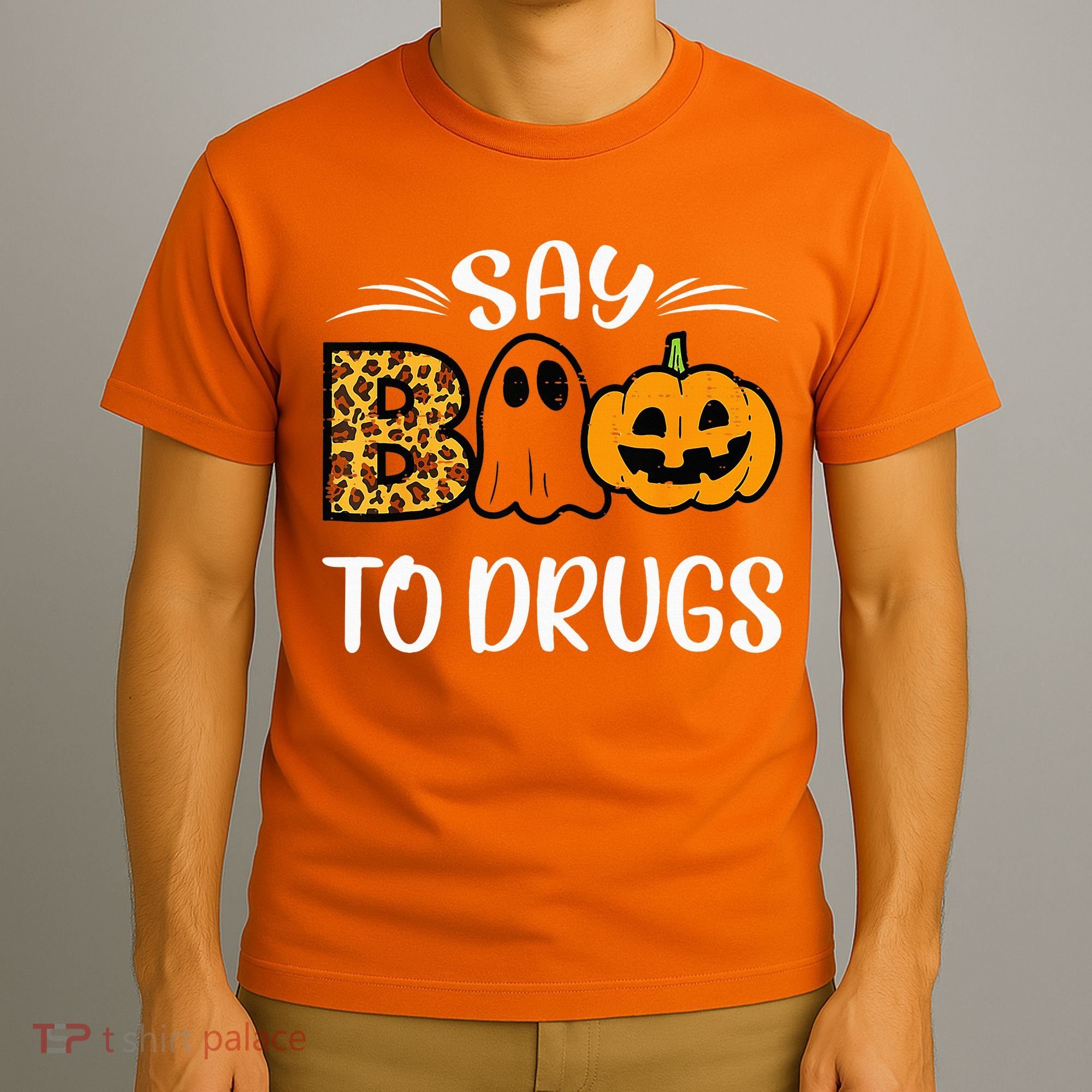 Say Boo To Drugs Funny Halloween Red Ribbon Week Awareness T-Shirt