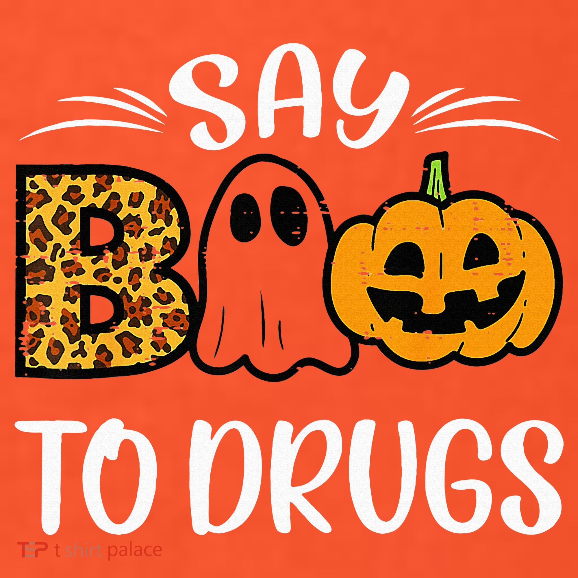 Say Boo To Drugs Funny Halloween Red Ribbon Week Awareness T-Shirt