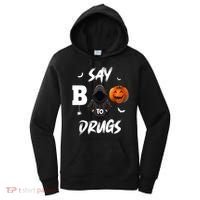 Say Boo To Drugs Halloween Pumpkin Awareness Women's Hoodie thumb 0
