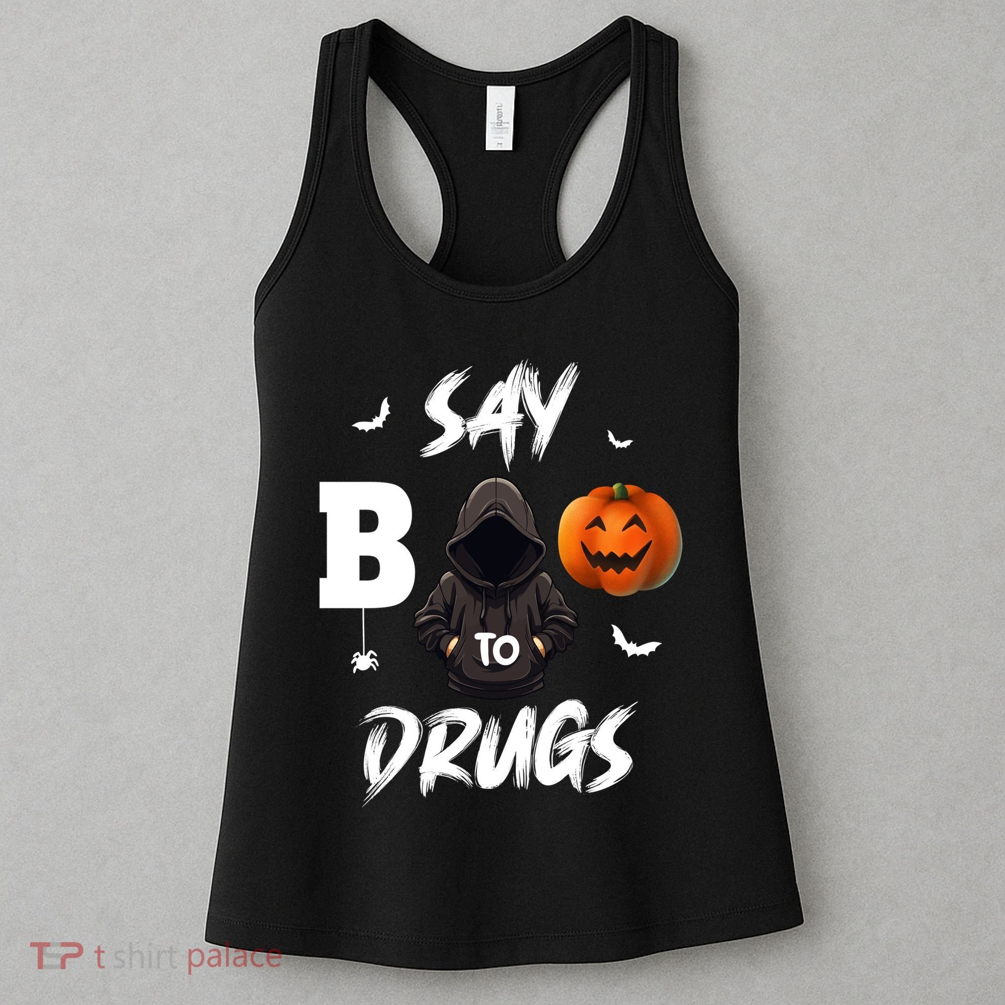 Say Boo To Drugs Halloween Pumpkin Awareness Women's Tank Top