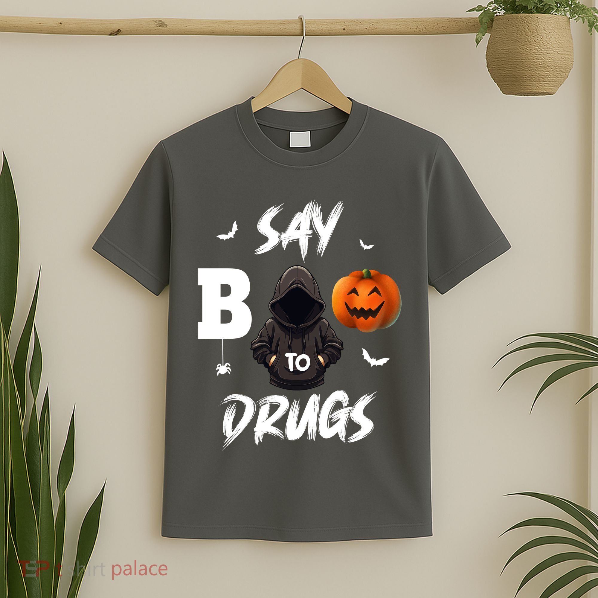 Say Boo To Drugs Halloween Pumpkin Awareness T-Shirt