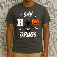 Say Boo To Drugs Halloween Pumpkin Awareness T-Shirt thumb 3
