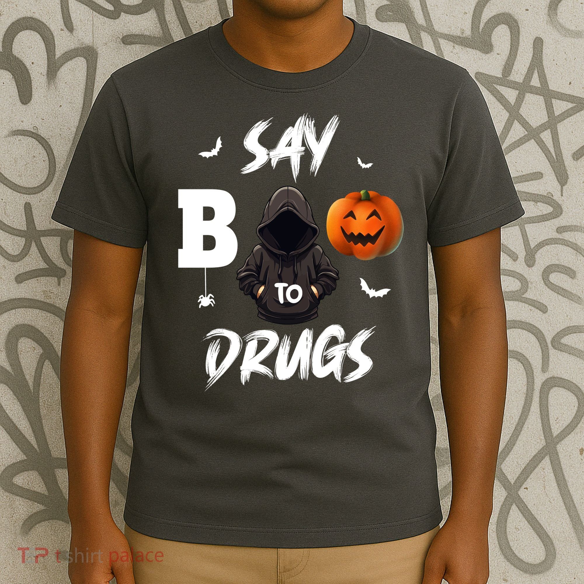 Say Boo To Drugs Halloween Pumpkin Awareness T-Shirt
