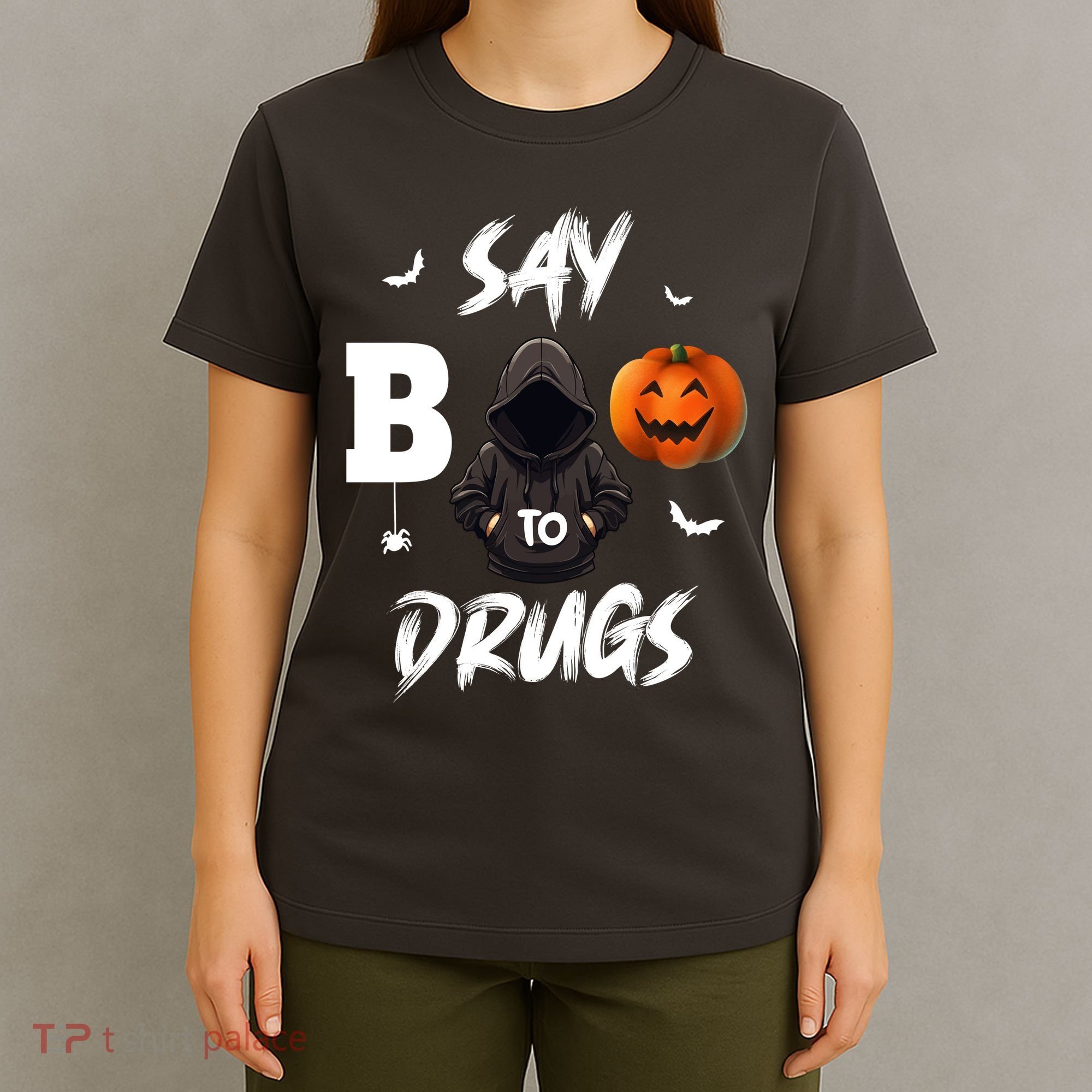 Say Boo To Drugs Halloween Pumpkin Awareness T-Shirt