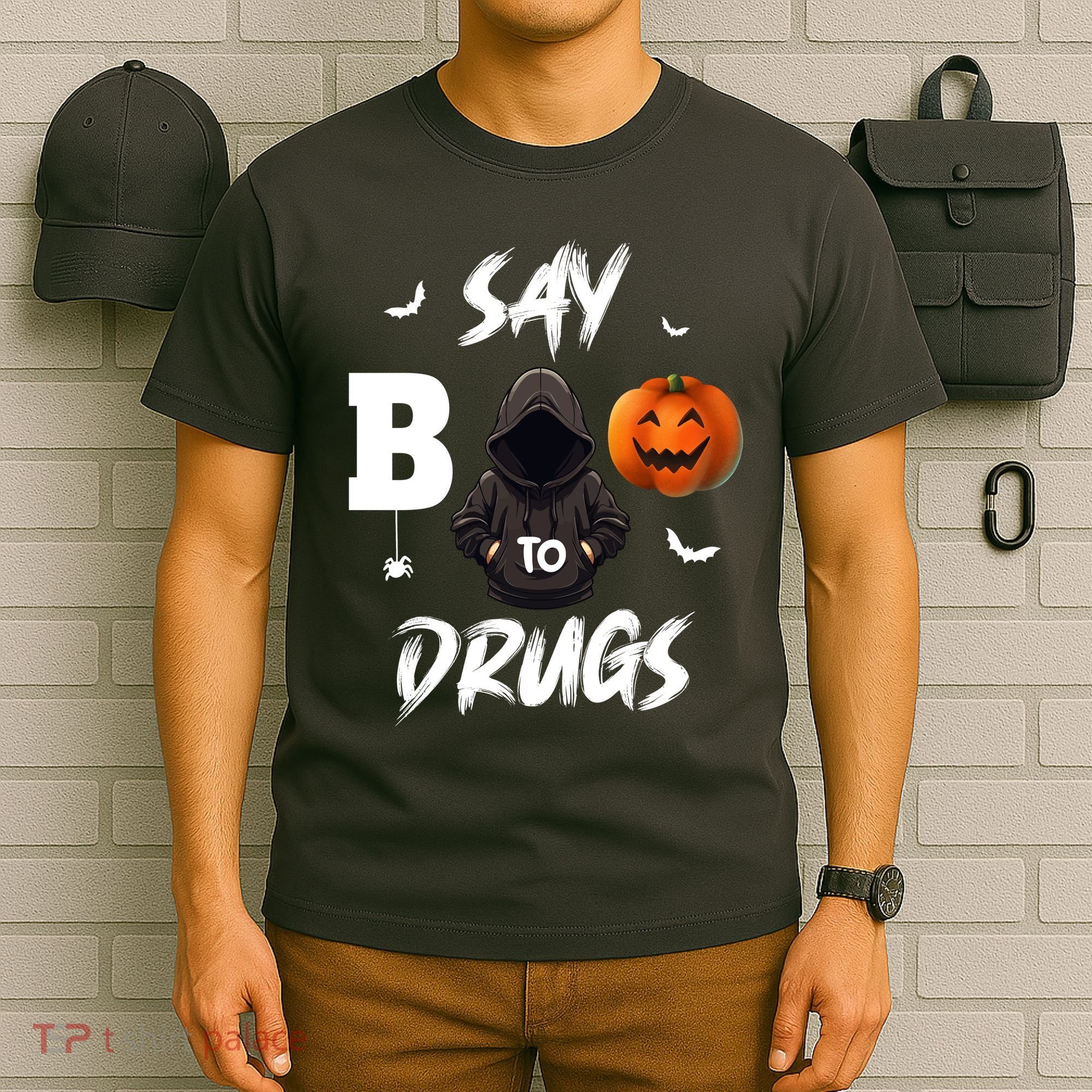 Say Boo To Drugs Halloween Pumpkin Awareness T-Shirt