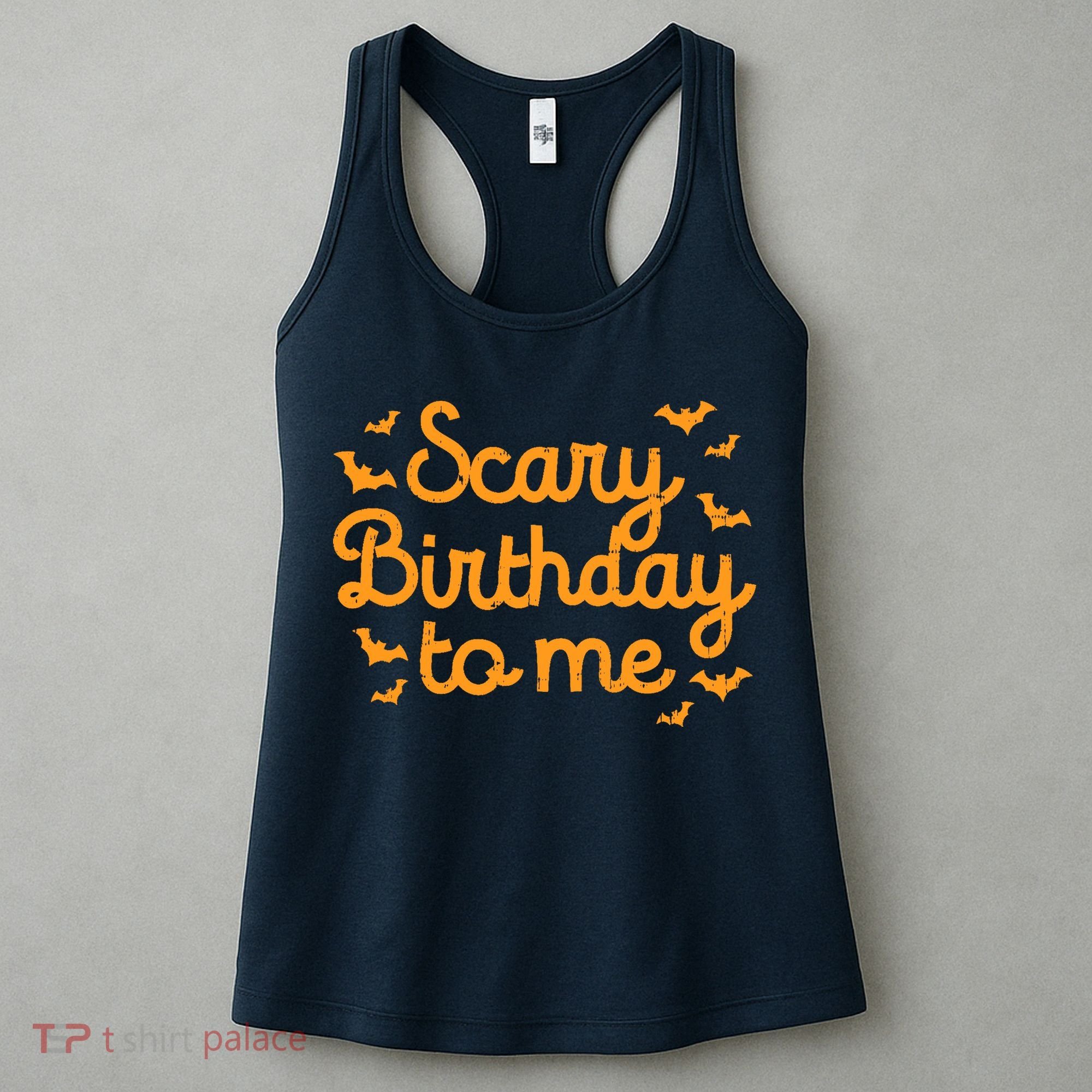 Scary Birthday To Me Funny Born On Halloween Bday Party Gift Women's Tank Top