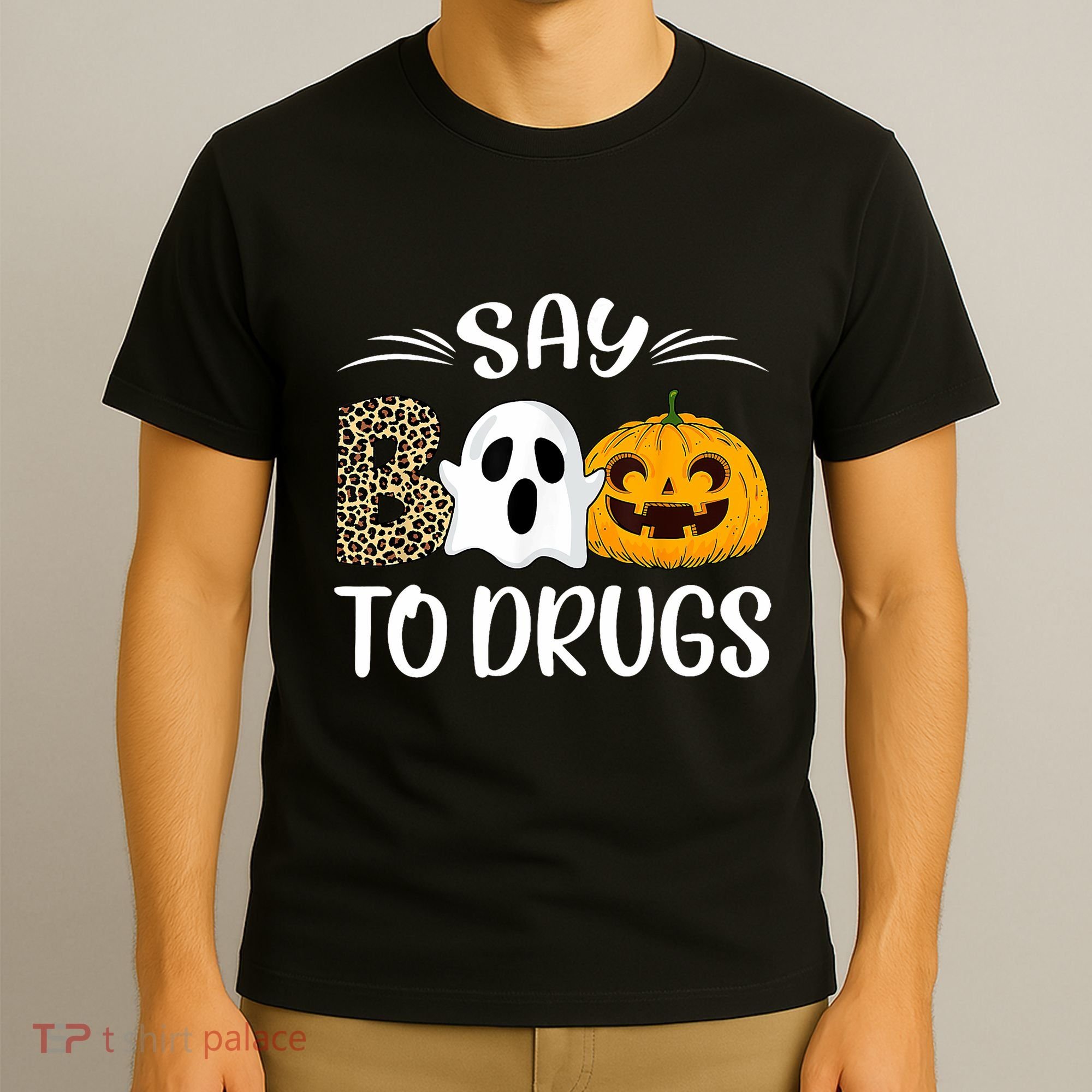 Say Boo To Drugs Red Ribbon Week Awareness Funny Halloween T-Shirt