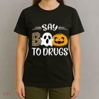 Say Boo To Drugs Red Ribbon Week Awareness Funny Halloween T-Shirt thumb 4