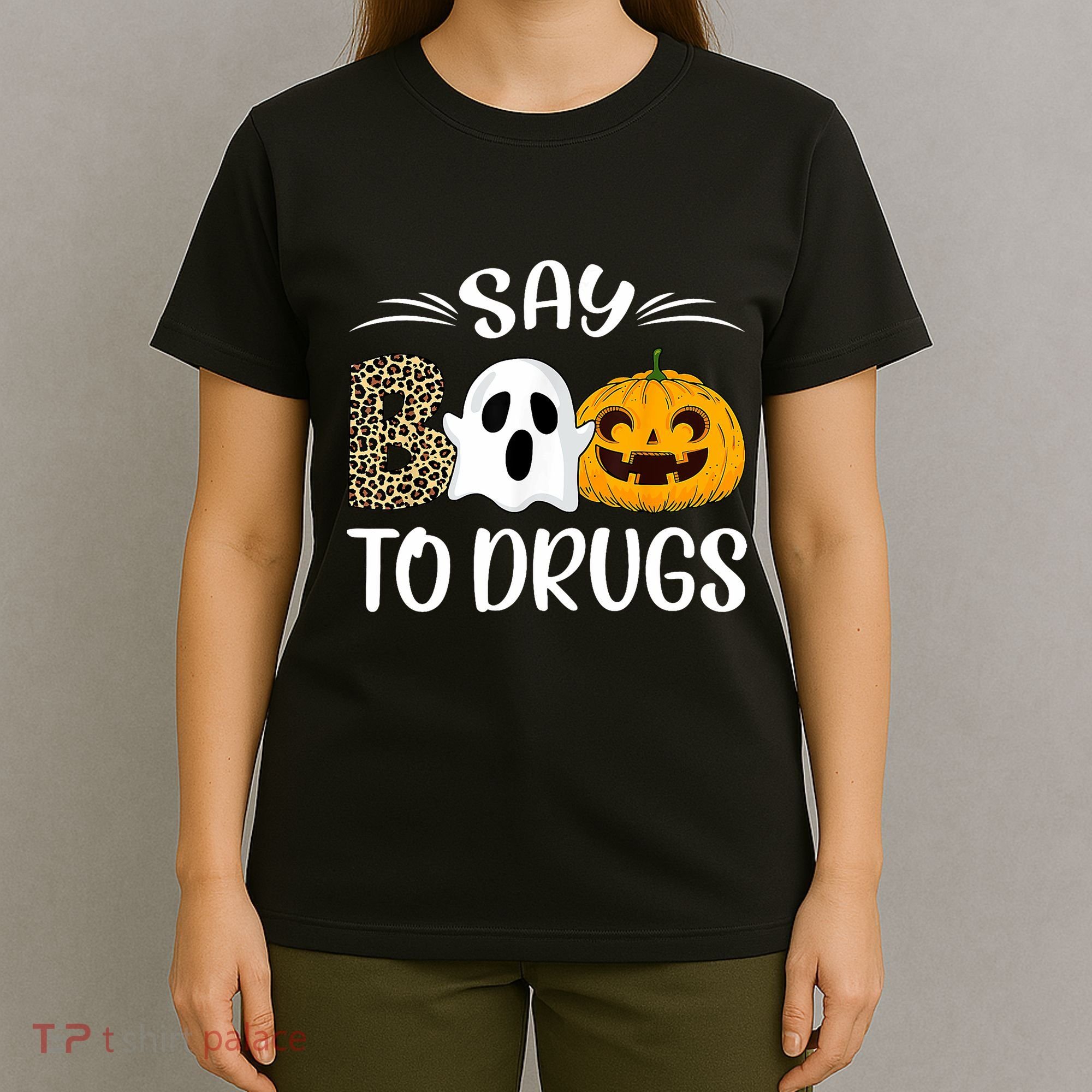 Say Boo To Drugs Red Ribbon Week Awareness Funny Halloween T-Shirt