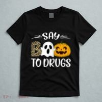 Say Boo To Drugs Red Ribbon Week Awareness Funny Halloween T-Shirt thumb 5