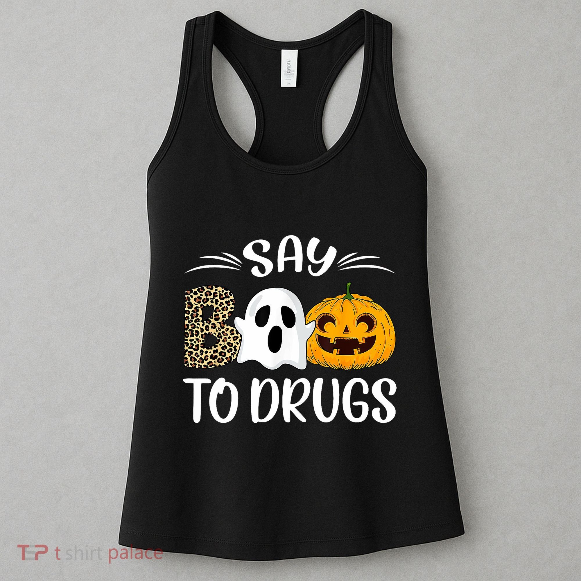 Say Boo To Drugs Red Ribbon Week Awareness Funny Halloween Women's Tank Top