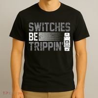 Switches Be Trippin Voltage Lineman Circuit Cable T-Shirt thumb 3