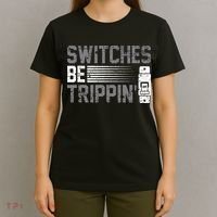 Switches Be Trippin Voltage Lineman Circuit Cable T-Shirt thumb 4