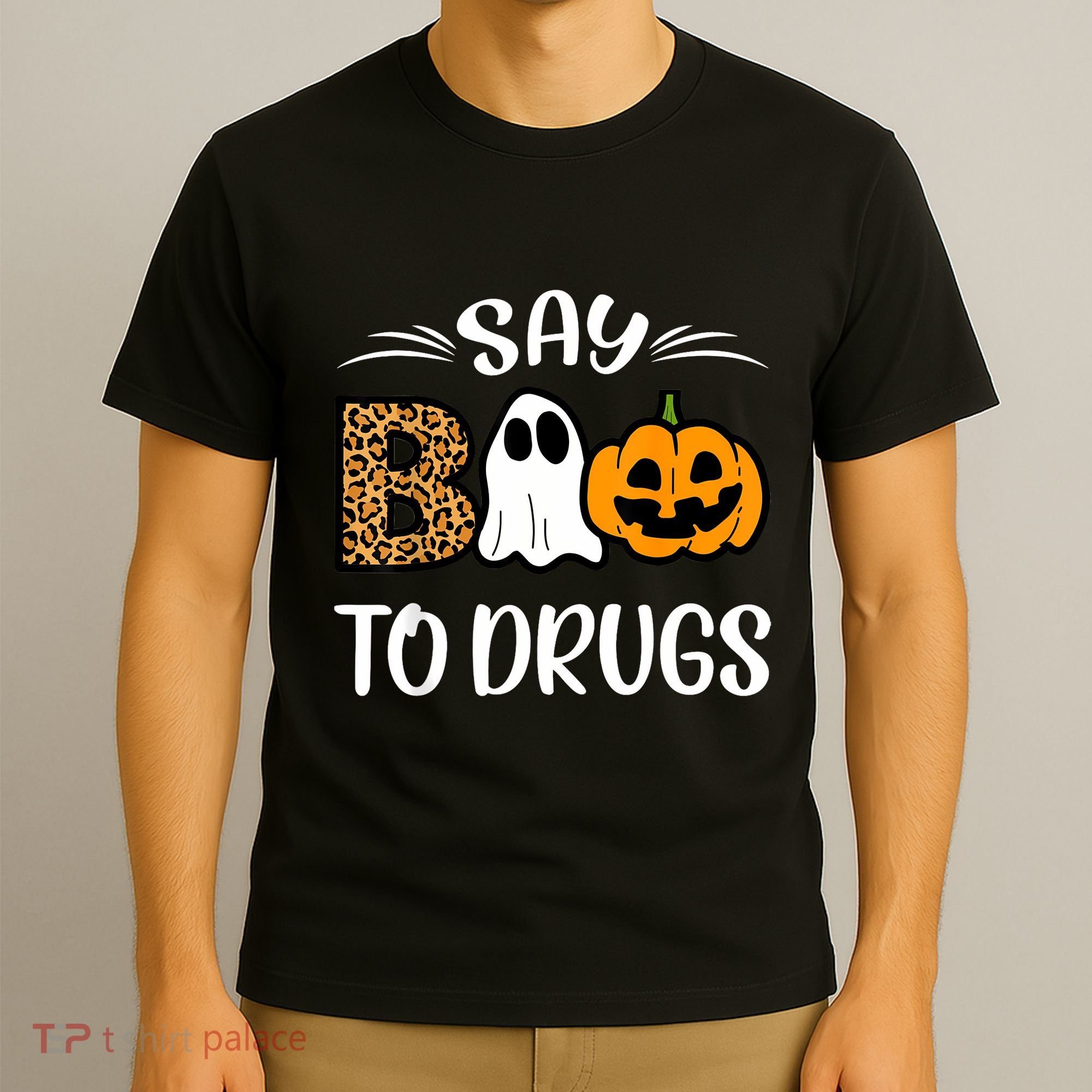 Say Boo To Drugs Red Ribbon Week Awareness Funny Halloween T-Shirt