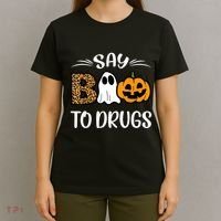 Say Boo To Drugs Red Ribbon Week Awareness Funny Halloween T-Shirt thumb 4