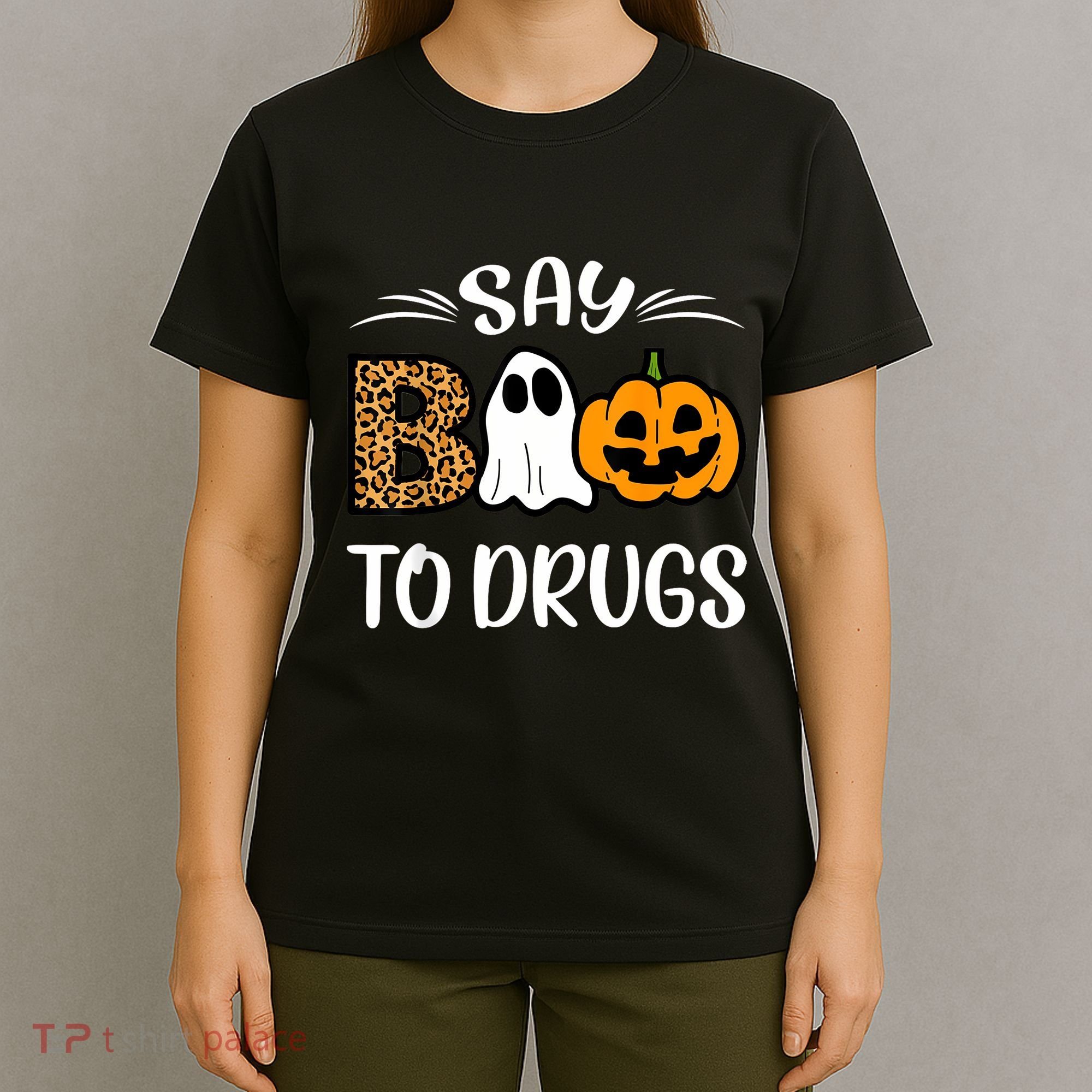 Say Boo To Drugs Red Ribbon Week Awareness Funny Halloween T-Shirt