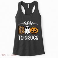Say Boo To Drugs Red Ribbon Week Awareness Funny Halloween Women's Tank Top thumb 0