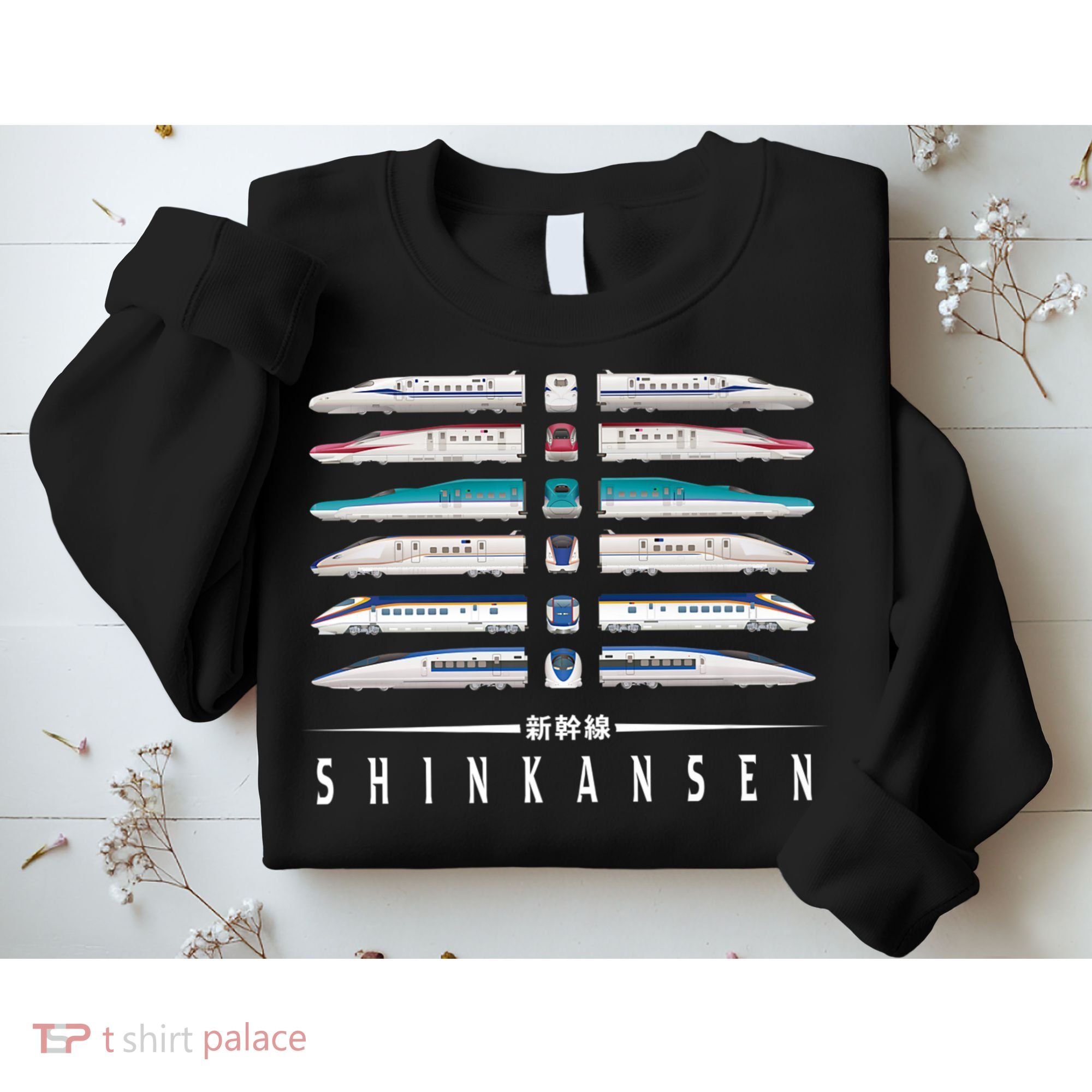 Shinkansen Bullet Train Six Pack Series Japanese Kanji Japan Premium Sweatshirt