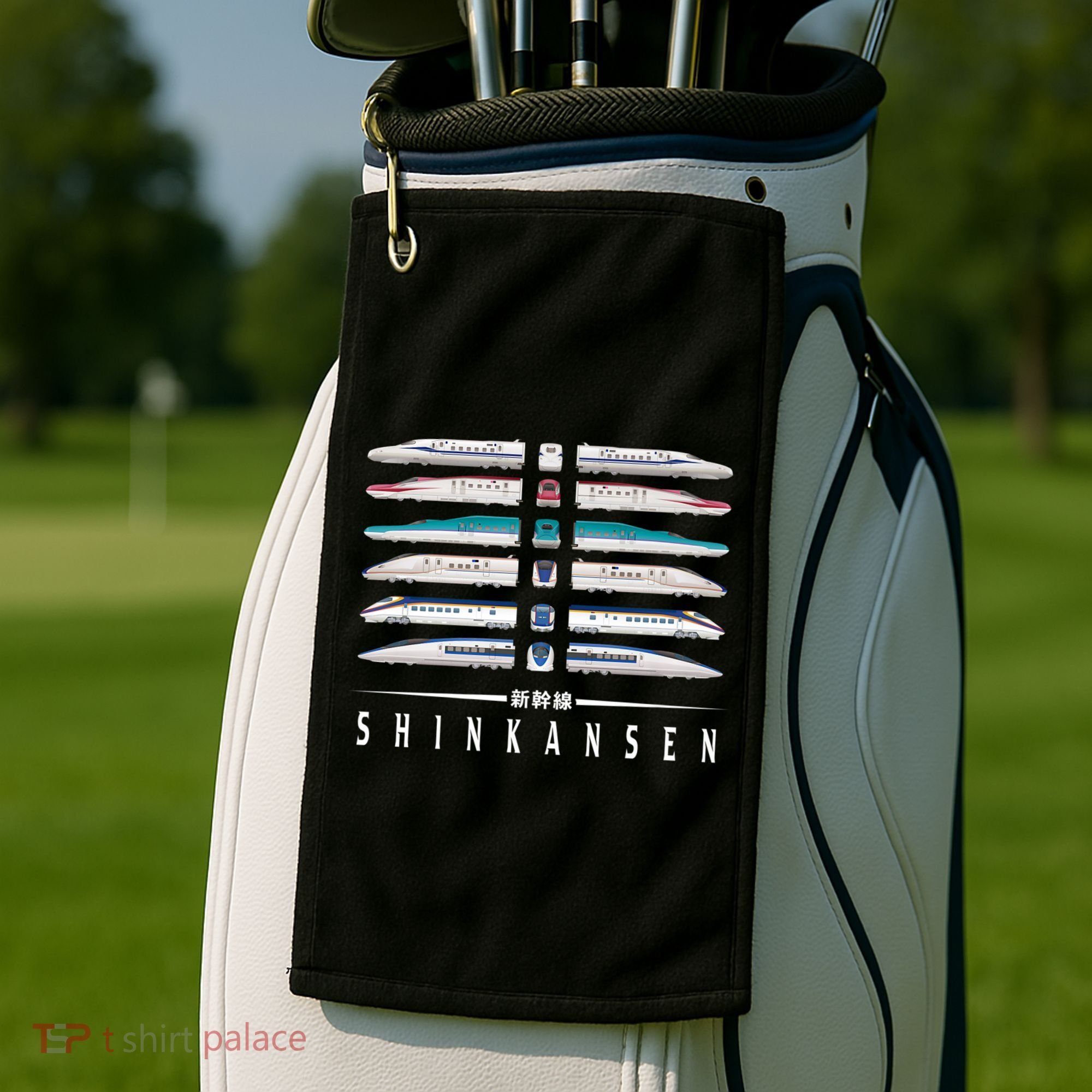 Shinkansen Bullet Train Six Pack Series Japanese Kanji Japan Premium Golf Towel