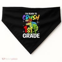 Student Back to School I'm Ready to Crush 1st Grade Dinosaur USA-Made Doggie Bandana thumb 0