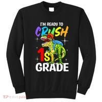 Student Back to School I'm Ready to Crush 1st Grade Dinosaur Sweatshirt thumb 0
