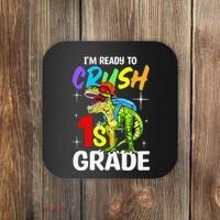 Student Back to School I'm Ready to Crush 1st Grade Dinosaur Coaster thumb 0