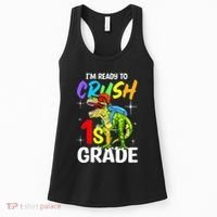 Student Back to School I'm Ready to Crush 1st Grade Dinosaur Women's Tank Top thumb 0