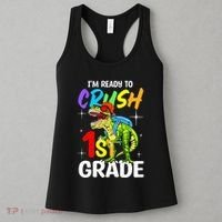 Student Back to School I'm Ready to Crush 1st Grade Dinosaur Women's Tank Top thumb 3