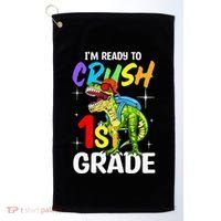 Student Back to School I'm Ready to Crush 1st Grade Dinosaur Golf Towel thumb 0