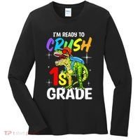 Student Back to School I'm Ready to Crush 1st Grade Dinosaur Women's Long Sleeve Shirt thumb 0