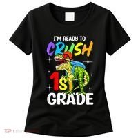 Student Back to School I'm Ready to Crush 1st Grade Dinosaur Women's T-Shirt thumb 0