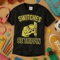 Switches Be Trippin Funny Master Electrician Fuse Box Kids T-Shirt thumb 3